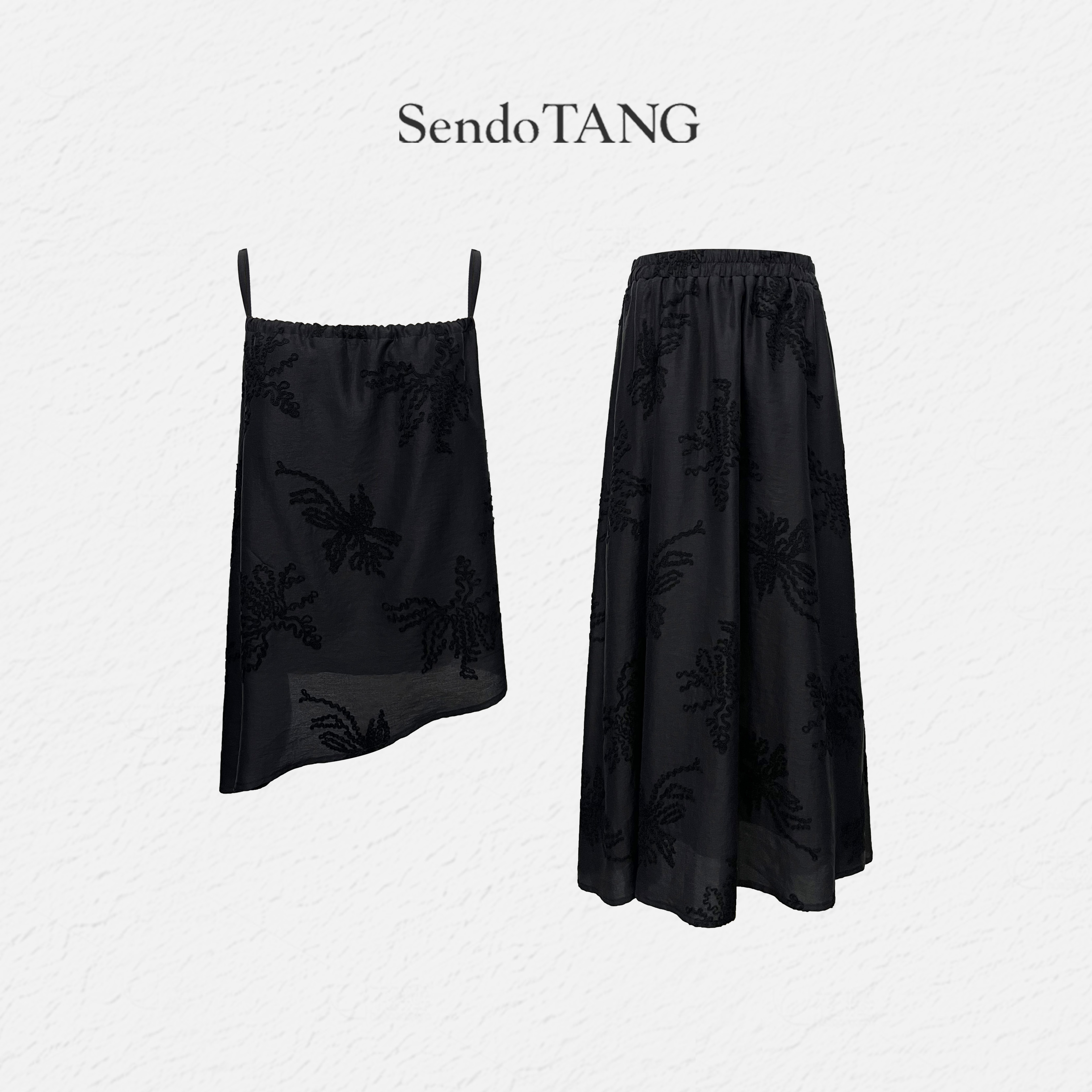 小众调性【半夏】胖多女装春夏新款休闲时尚宽松百搭上衣半裙套装