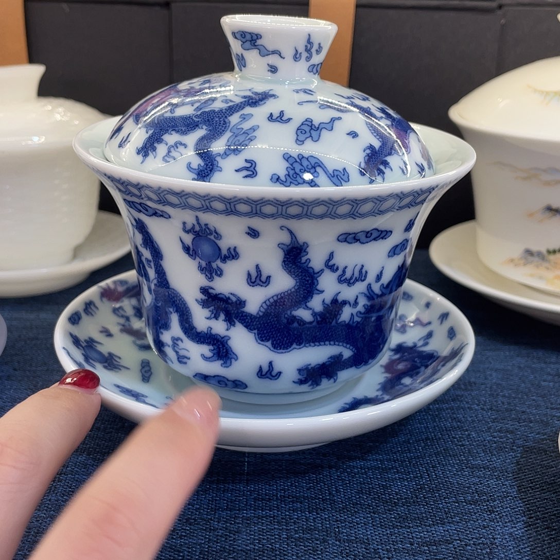 陶景德陶瓷盖碗茶具