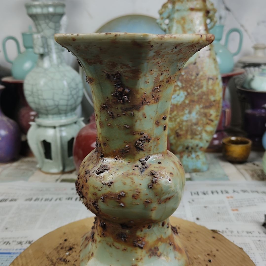 瓷片自选器型官窑生锈瓷