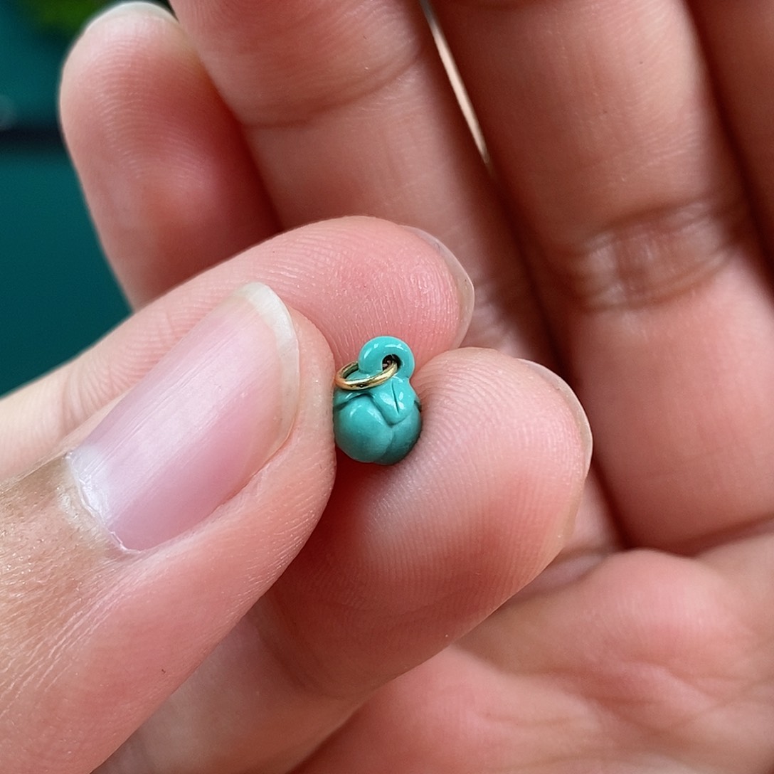 绿松石珠宝奇石18K金镶嵌