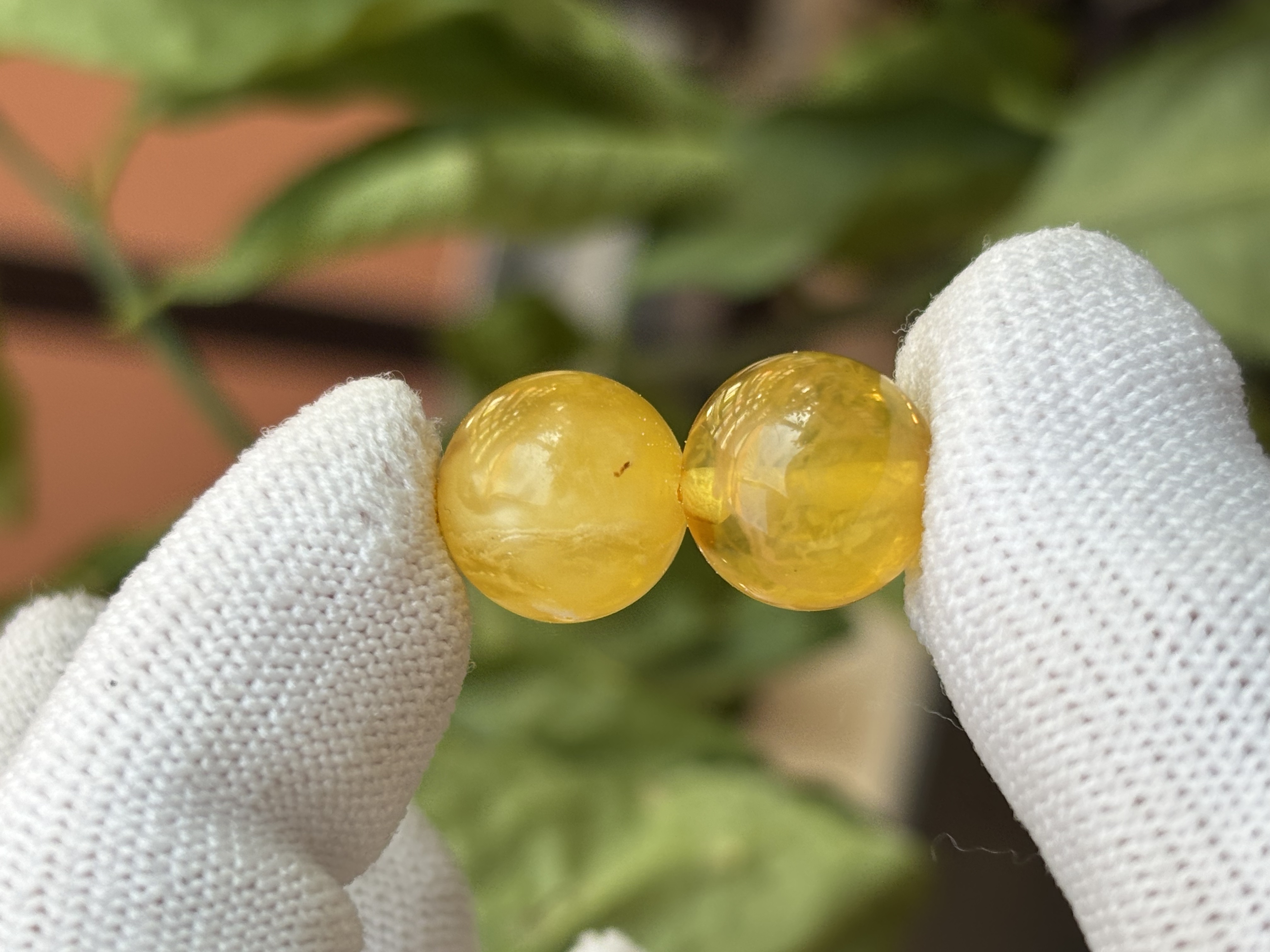3839天然蜜蜡琥珀圆珠12.6mm