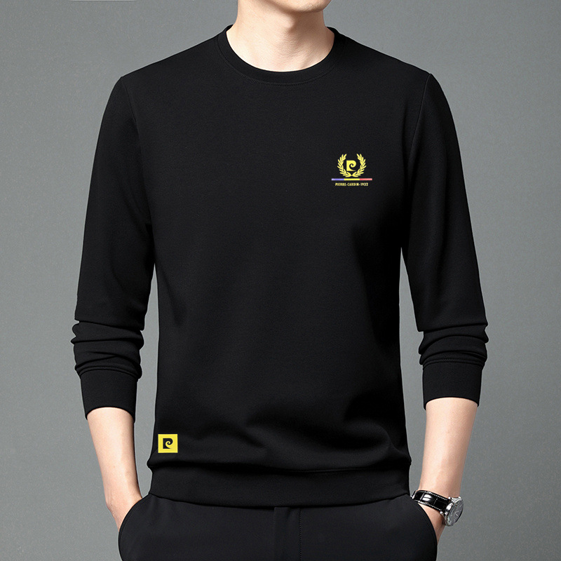 【亲肤/丝滑/透气】皮尔卡丹男士卫衣秋季透气亲肤套头圆领长袖宽松