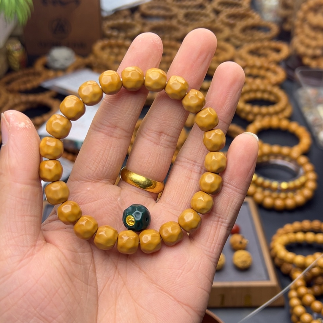 砥***行猴头核桃手串奶酪➕绿色