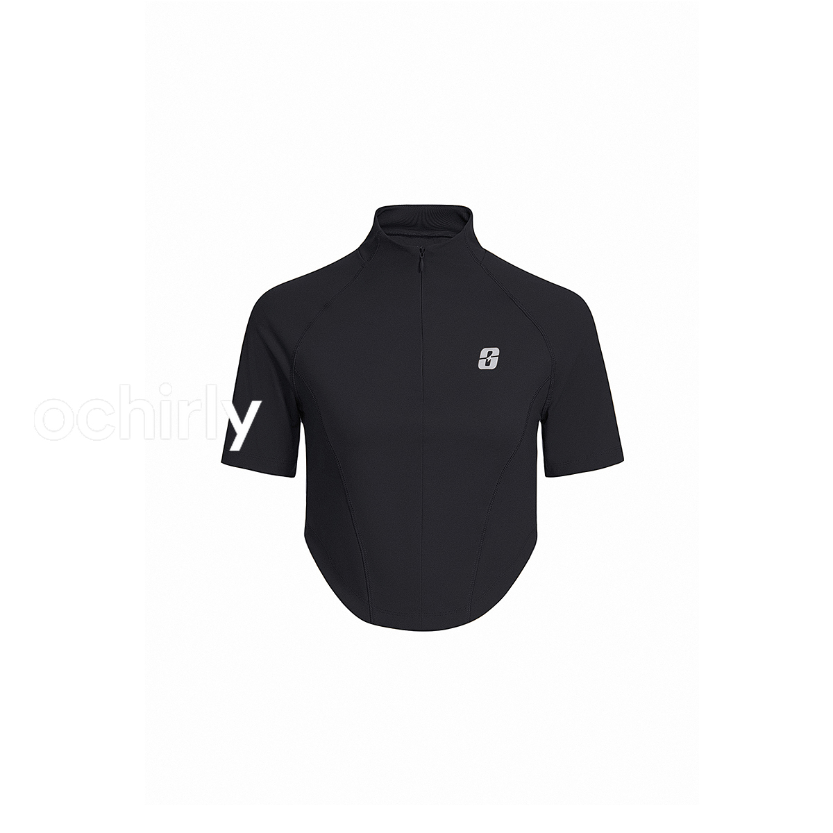 OCHIRLY欧时力轻户外四面弹短袖t恤女春装短款运动风1LY102551F