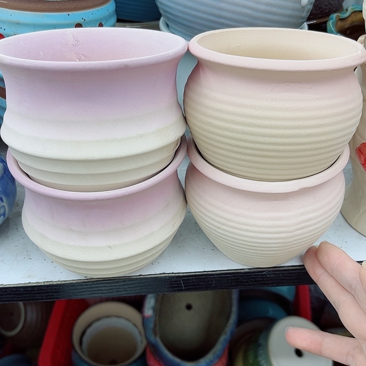 多肉绿植陶瓷花盆9.9包邮，有孔