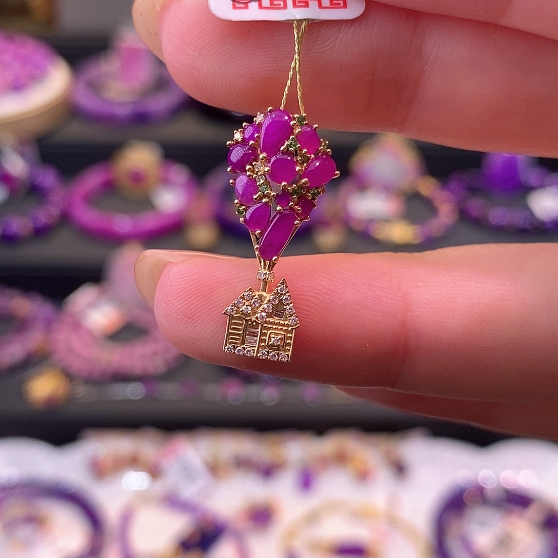 苏纪石（舒俱来）18K金镶嵌吊坠(不含链)