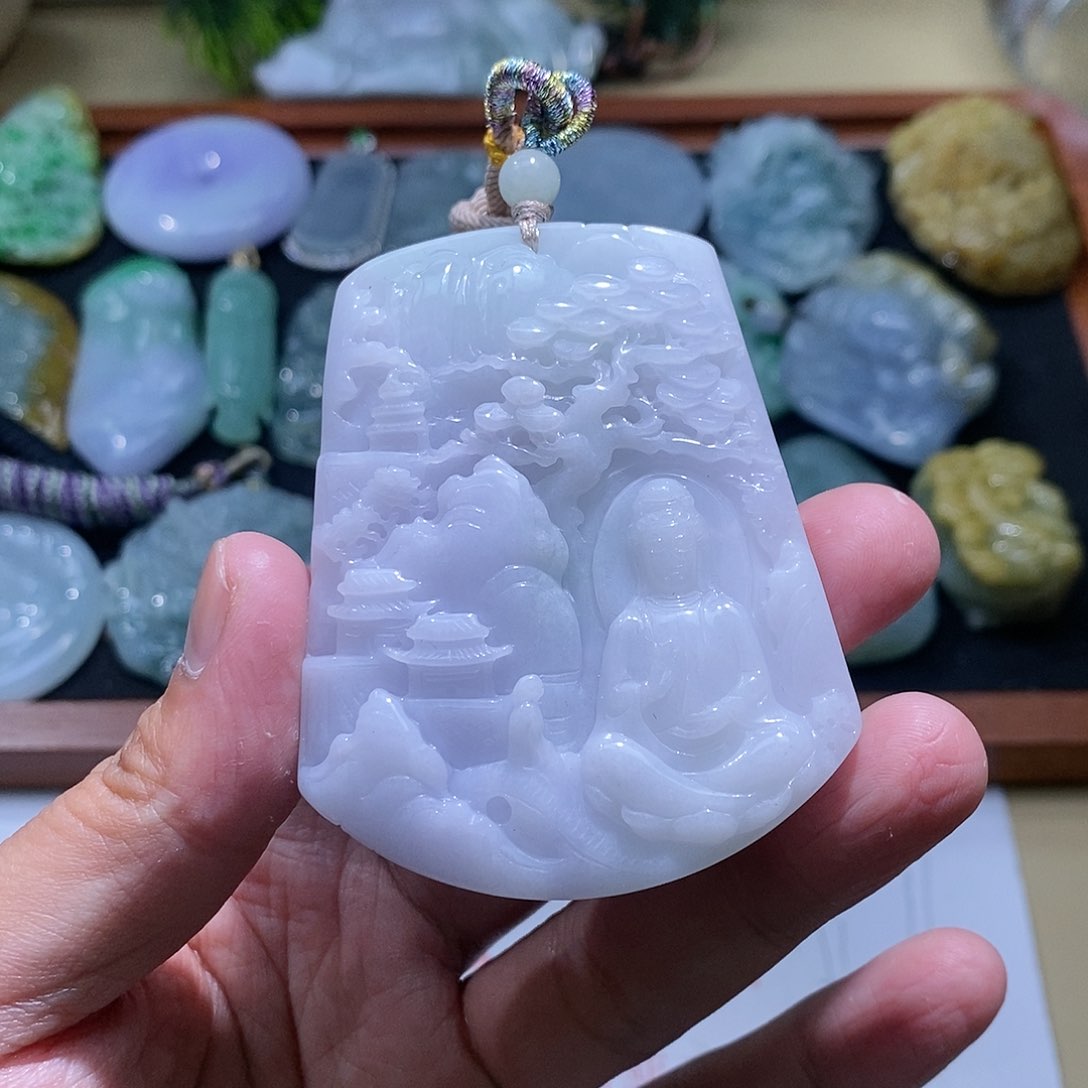 【闪购商品】翡翠颈饰未镶嵌观音