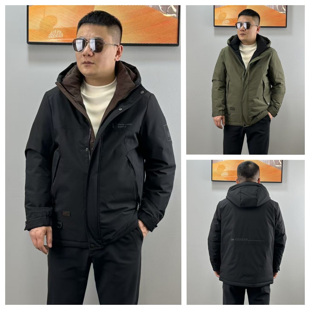 杰克朗博【户外休闲】连帽一体户外休闲时尚男士羽绒服25920