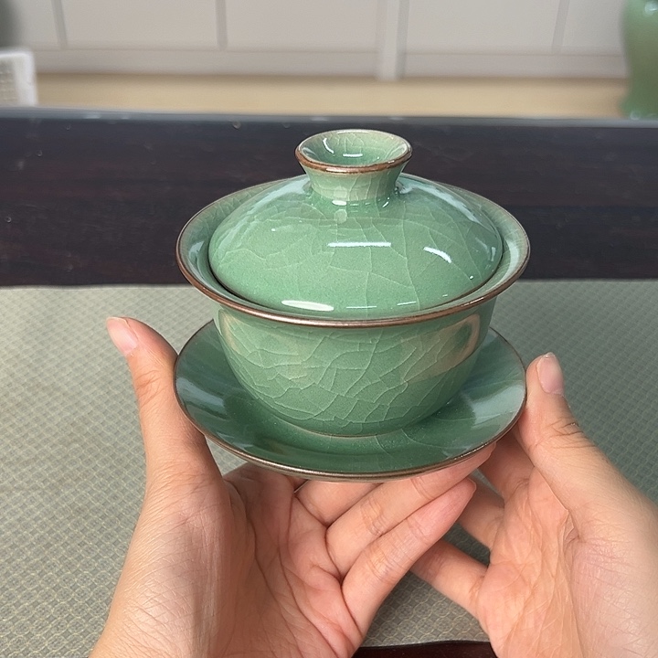 龙泉云间青瓷小米茶器