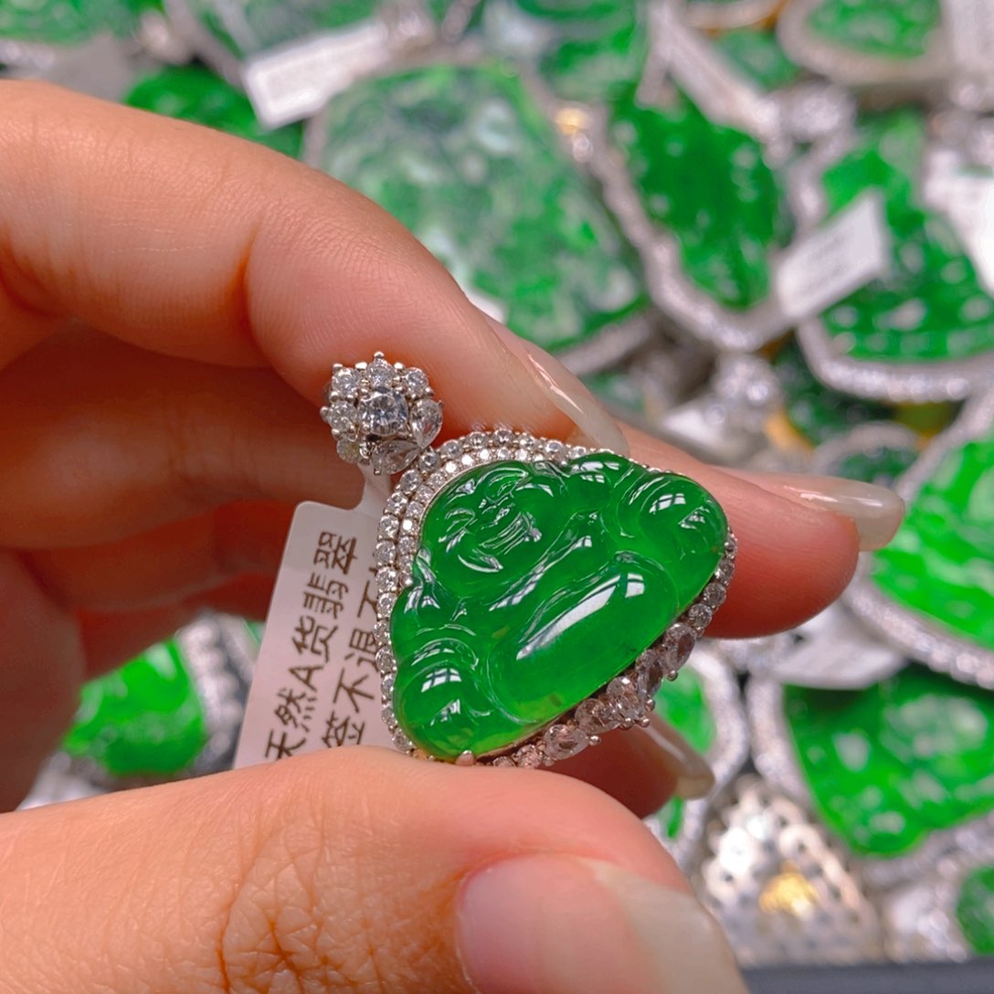 翡翠颈饰银S925镶嵌88888888888