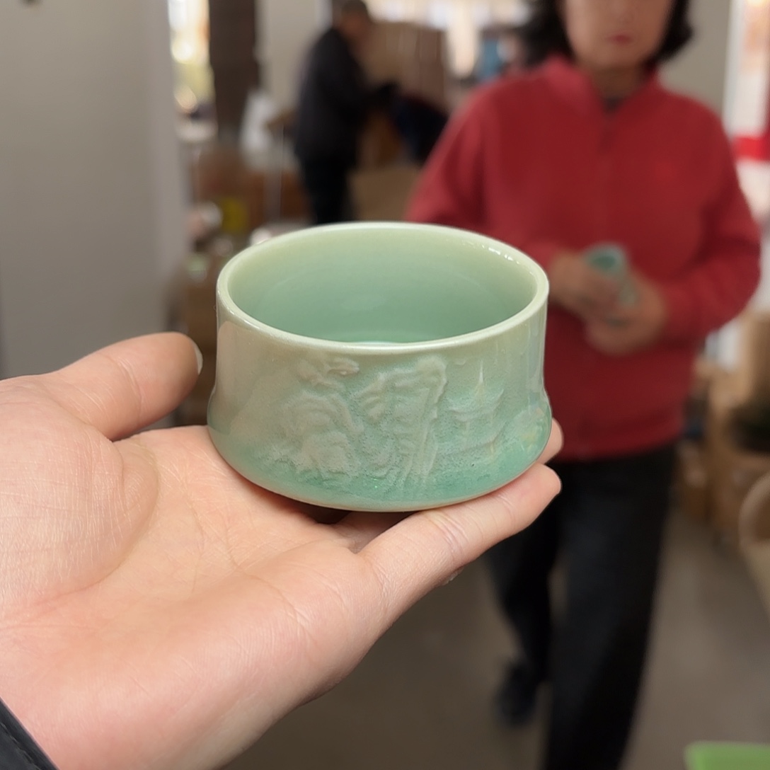 龙泉云间青瓷小米茶器