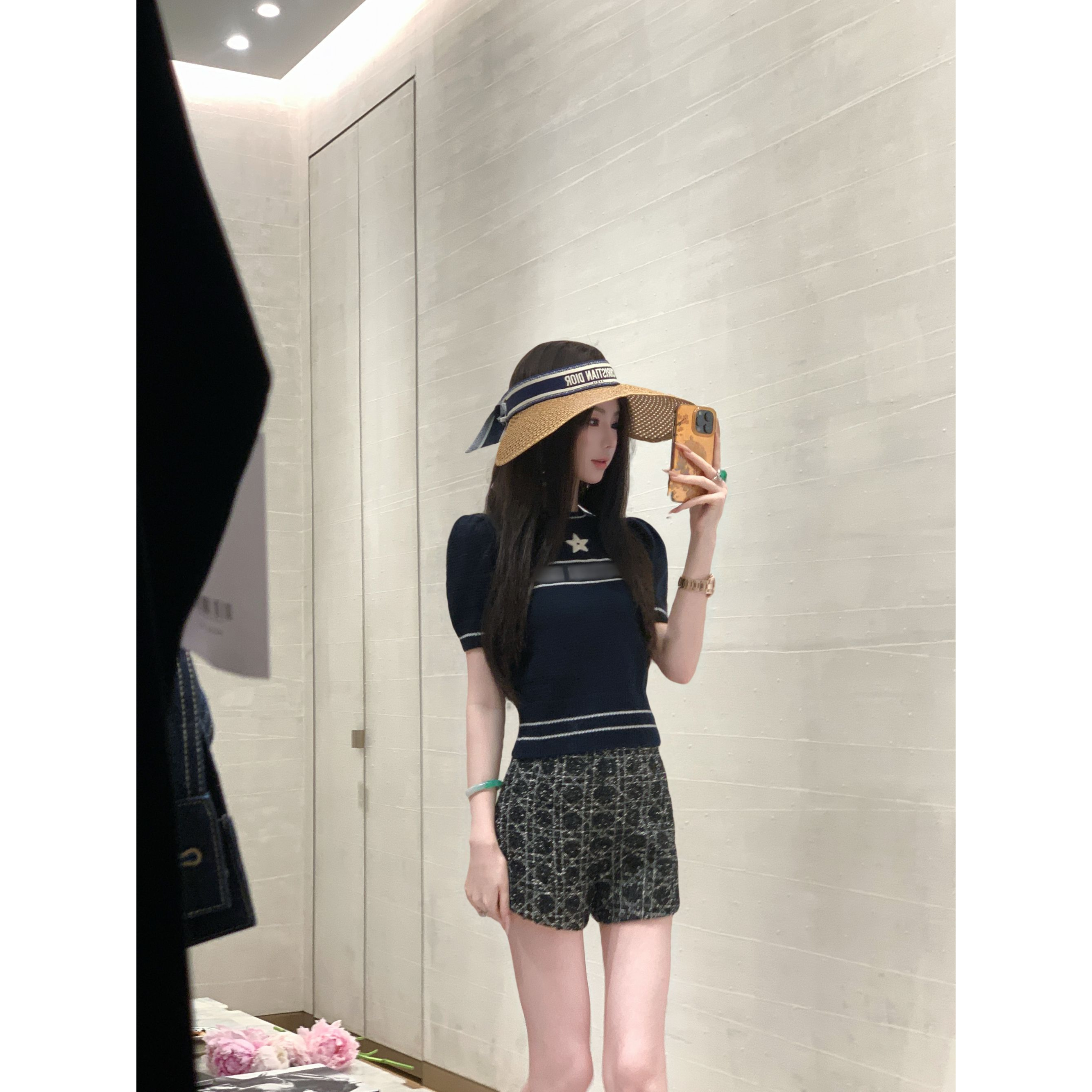 【雅乔定制】幸运星 时尚复古高级感粗花呢小香短裤女DYZY-25077726