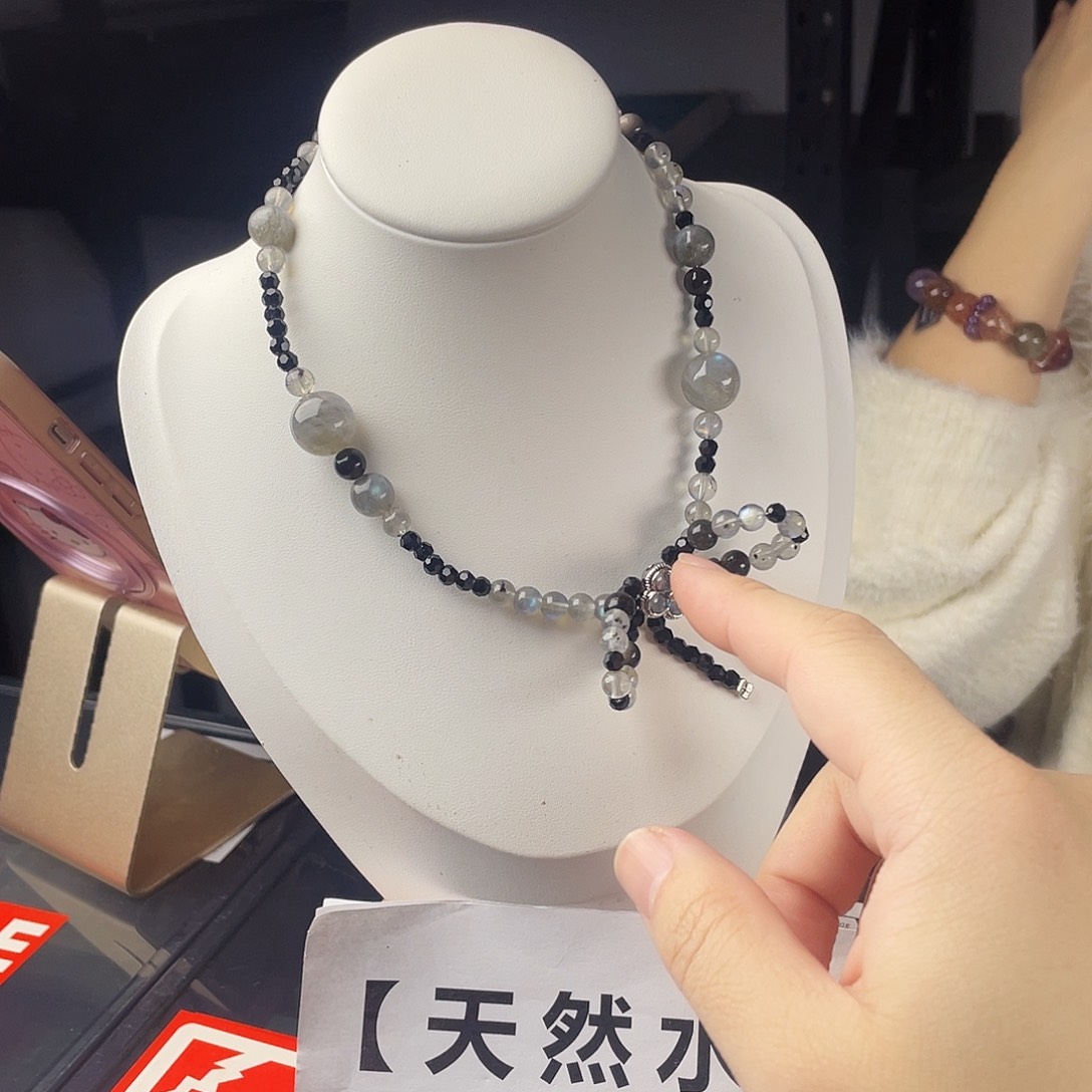 银S925镀金镶嵌水晶手串