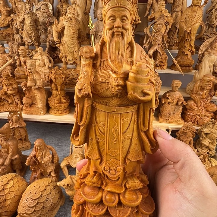 柏木（崖柏）腾**子财神爷微瑕