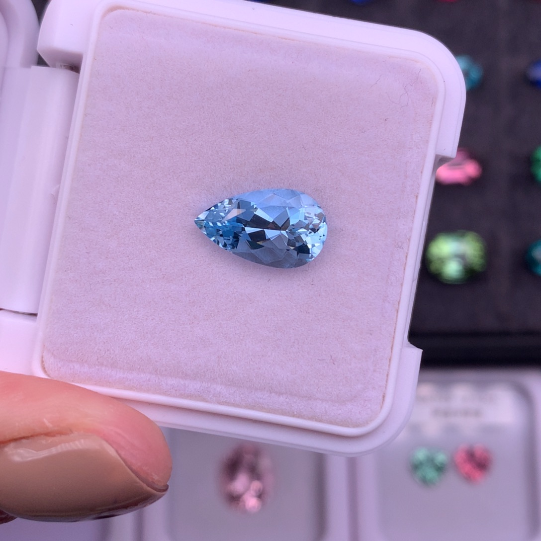 海蓝宝石裸石未镶嵌2.32ct精品圣玛利亚吉尔德全净