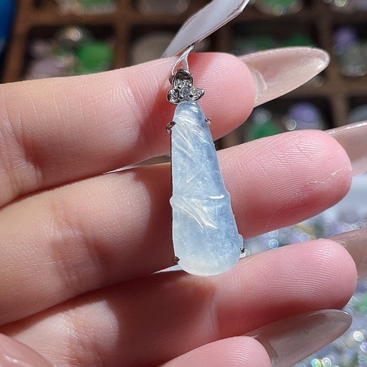 翡翠银S925镶嵌颈饰