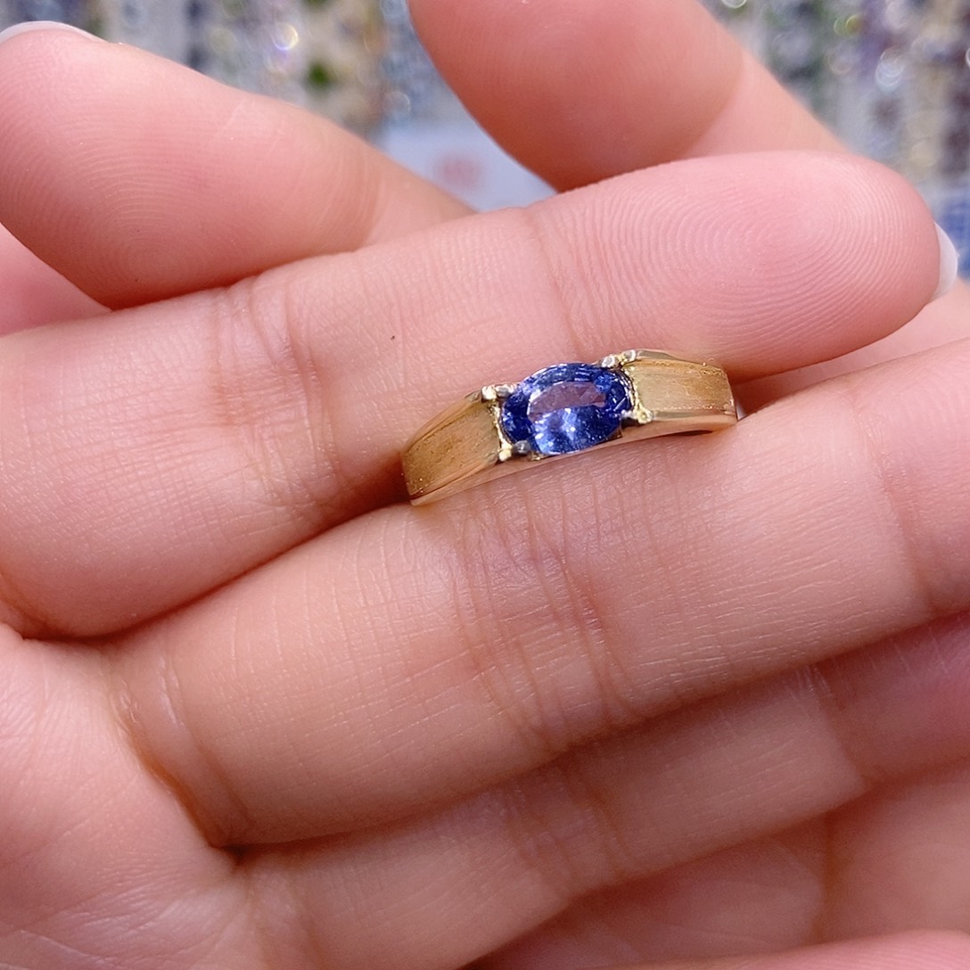 坦桑石戒指银S925镶嵌