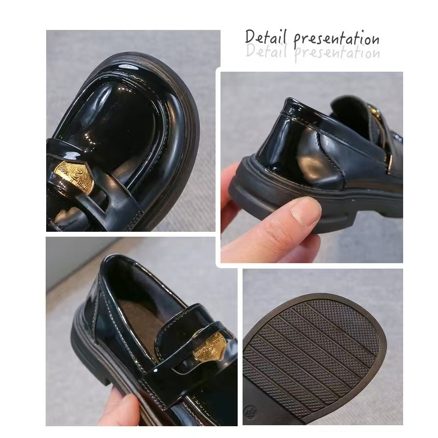 泡妈童装  2025新款春夏季儿童女童休闲小皮鞋1021