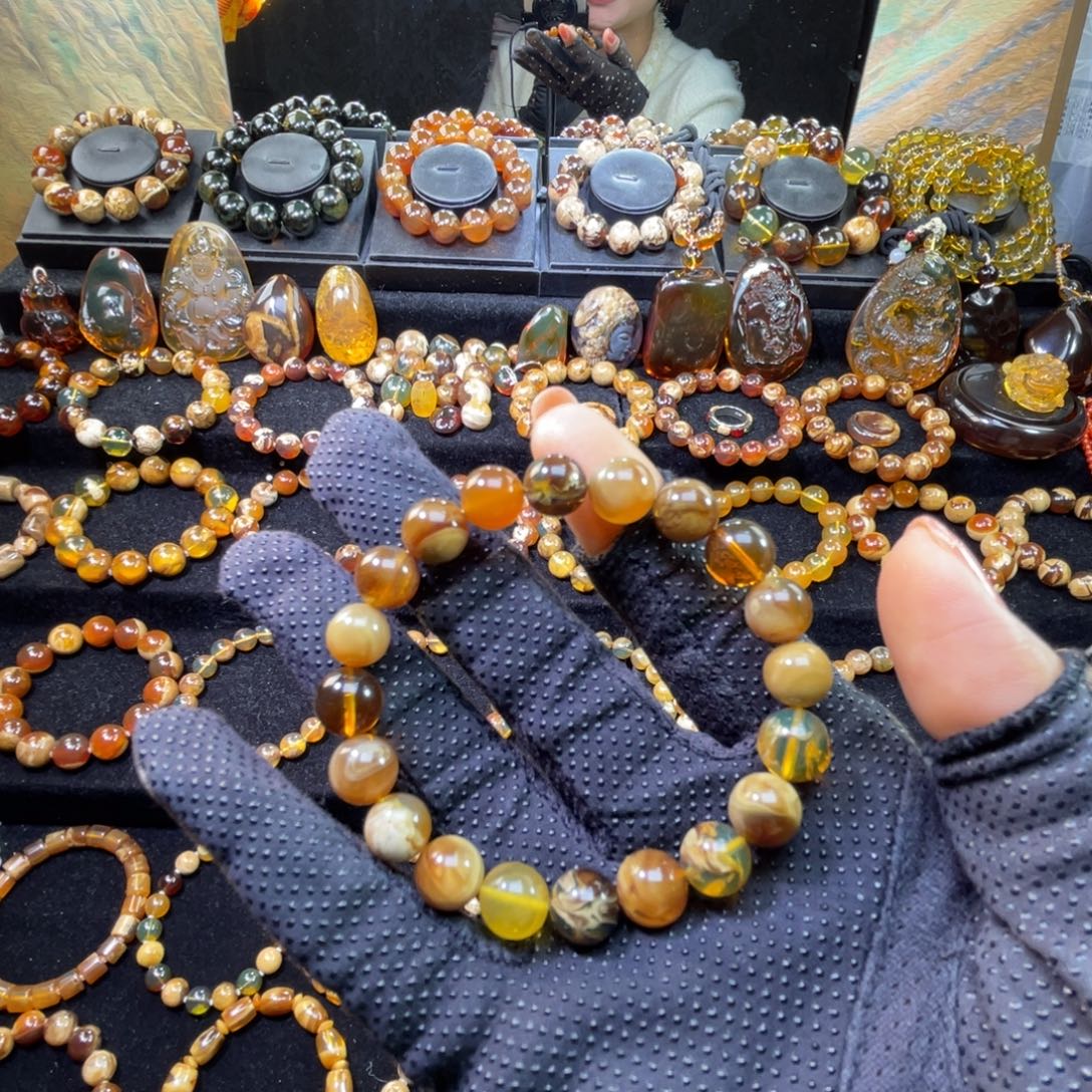 琥珀未镶嵌手串手串