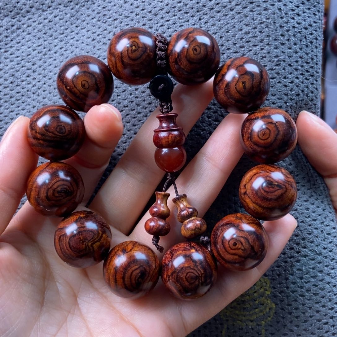 黄花梨/降香黄檀手串/手链麒麟天眼2.0