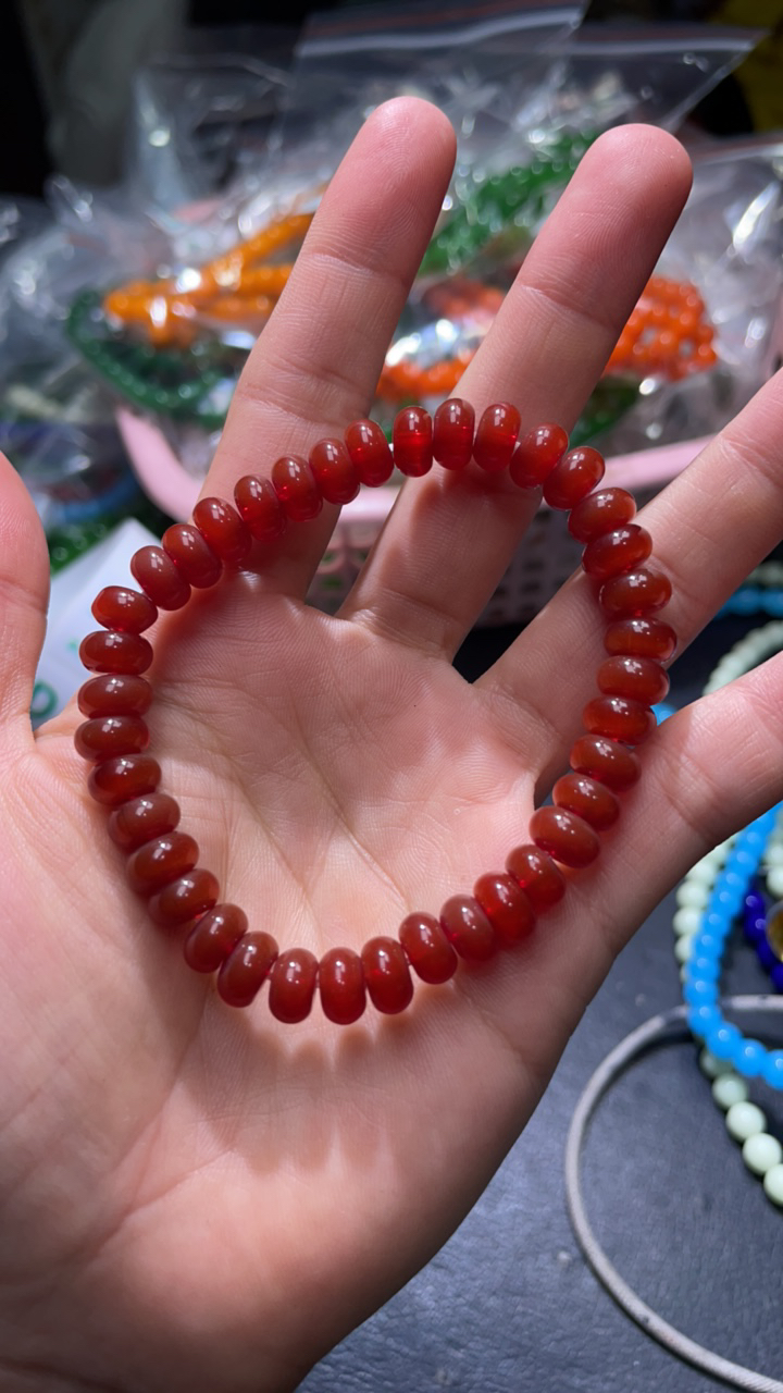D 951 8 红心焦糖算盘手串