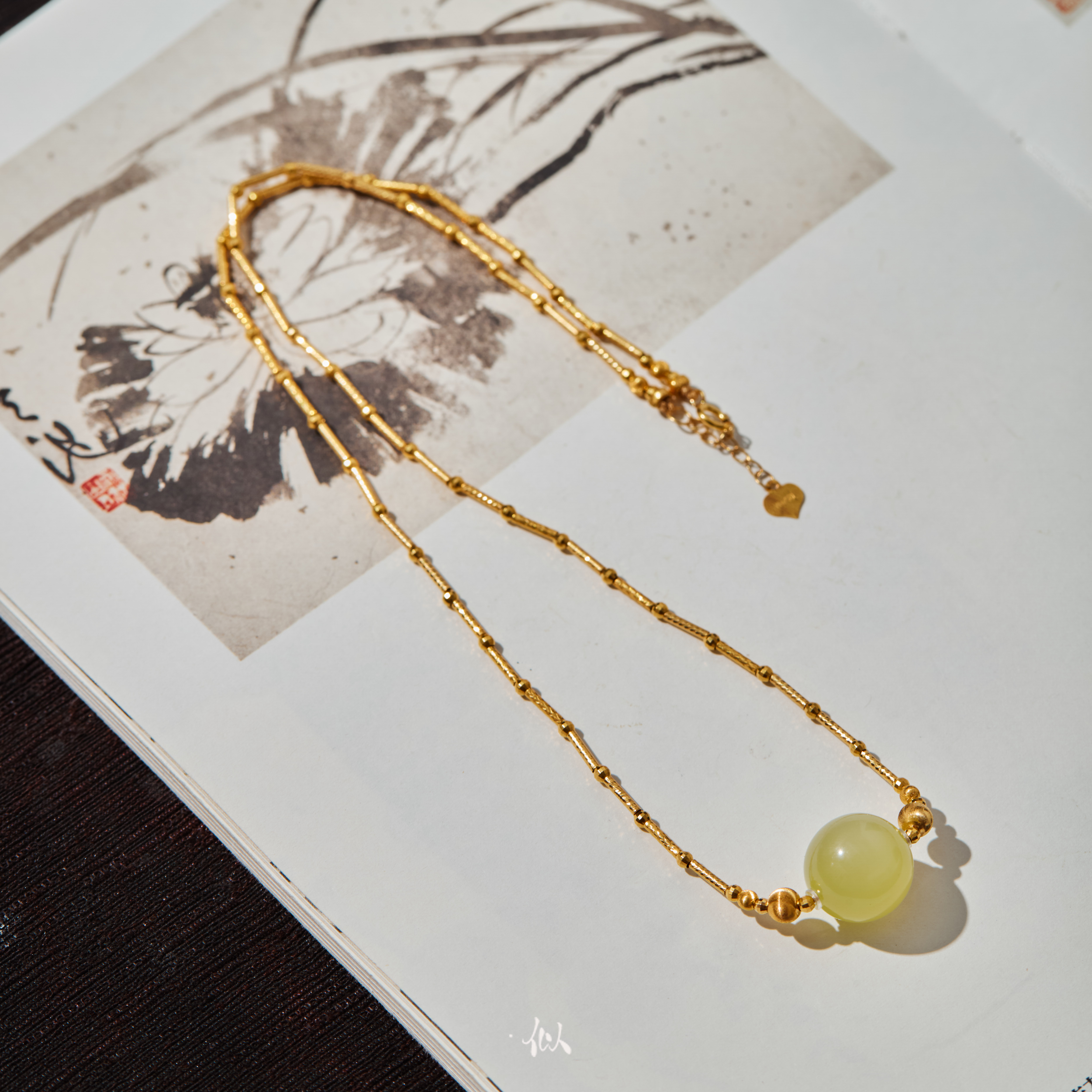 【梨玥】·似梓珠宝· 18K黄口单珠项链 XYGD273753-E