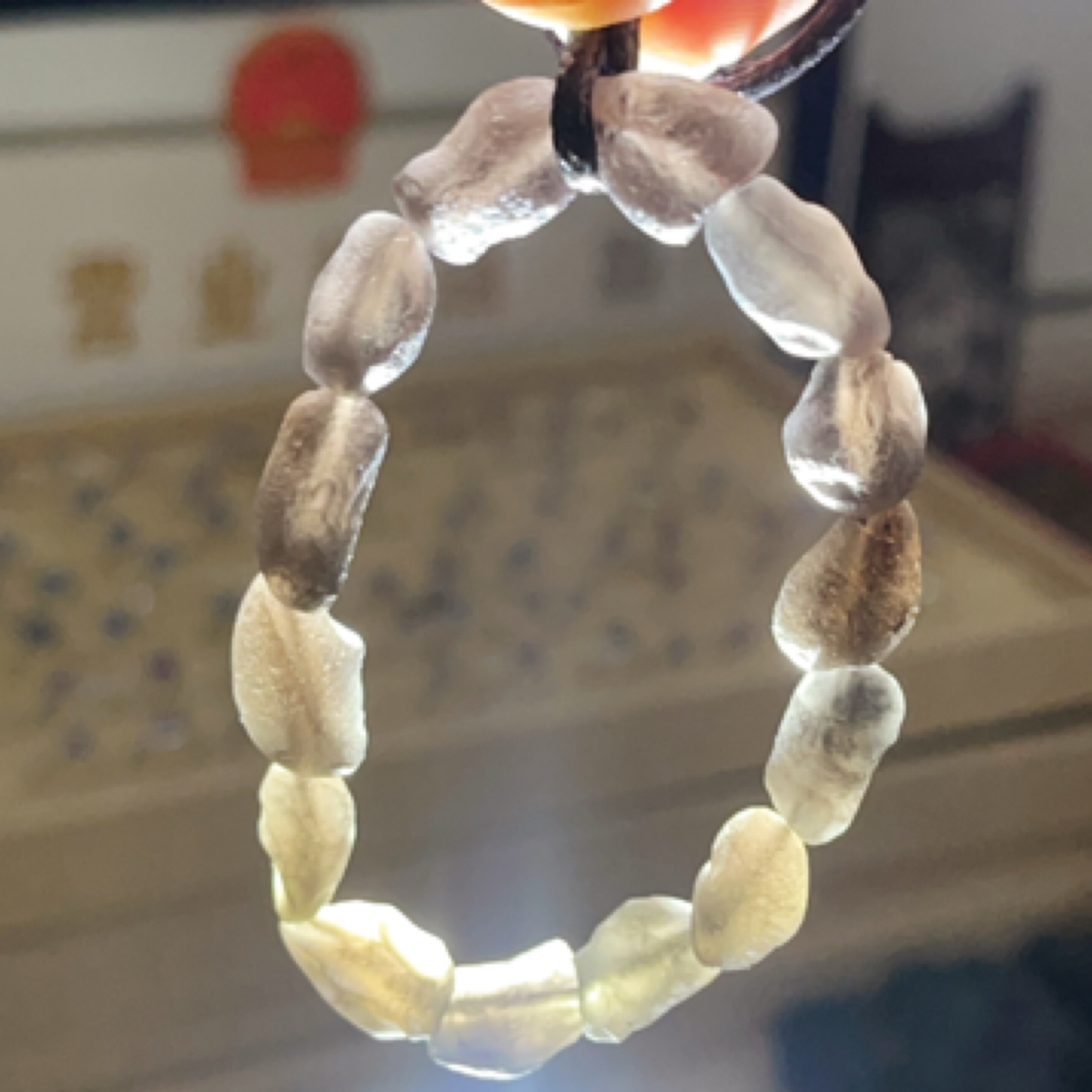 美国亚利桑那陨原石天然玻璃天狼星手串手链手工饰品