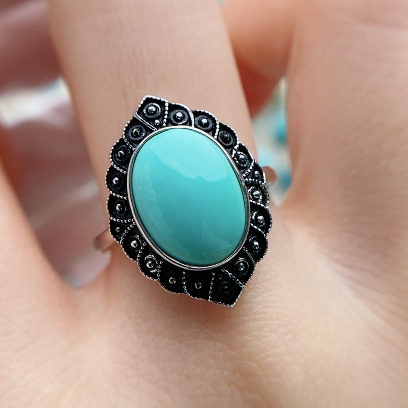 【闪购商品】绿松石原矿绿松石银S925镶嵌