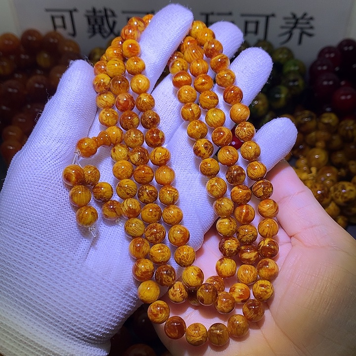 手串/手链松木（琥珀木）0.8 留疤玉化高货就一条