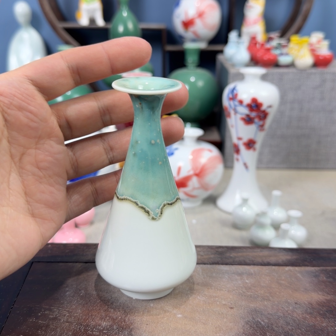 陶瓷手工小花器摆件