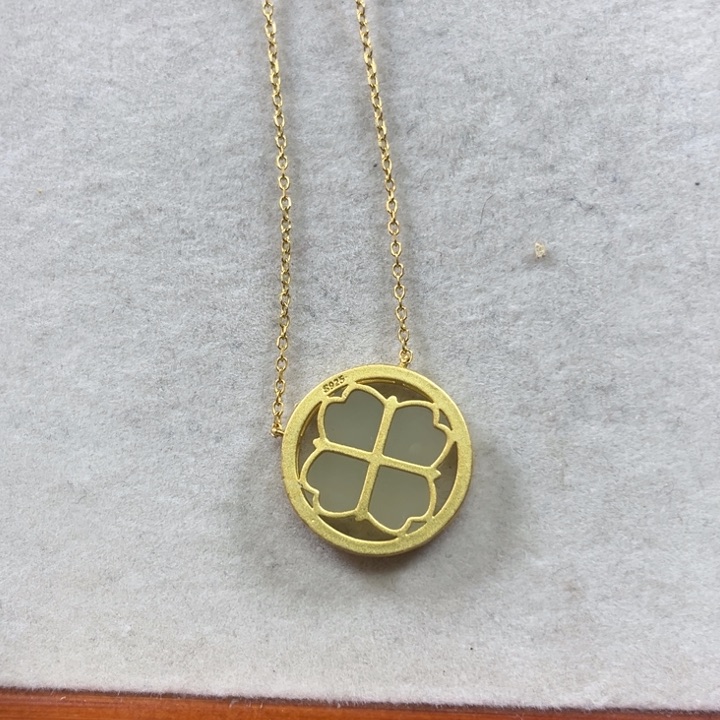 颈饰银S925镶嵌和田玉