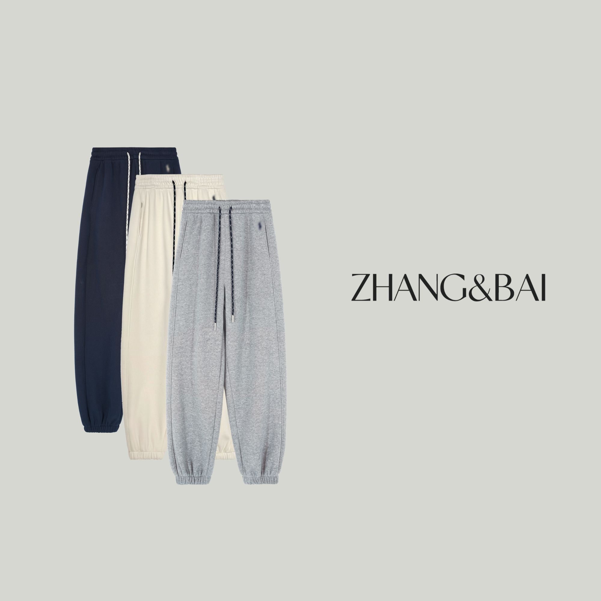 zhang&bai24AW定制 | 【LF活力版】老钱裤 极简束脚休闲百搭卫裤