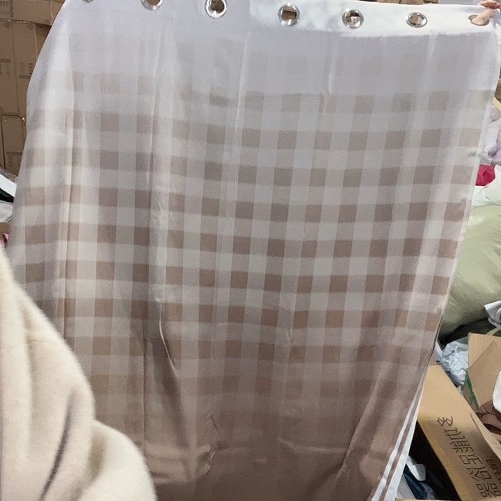 咖色渐变格子130*160发一对