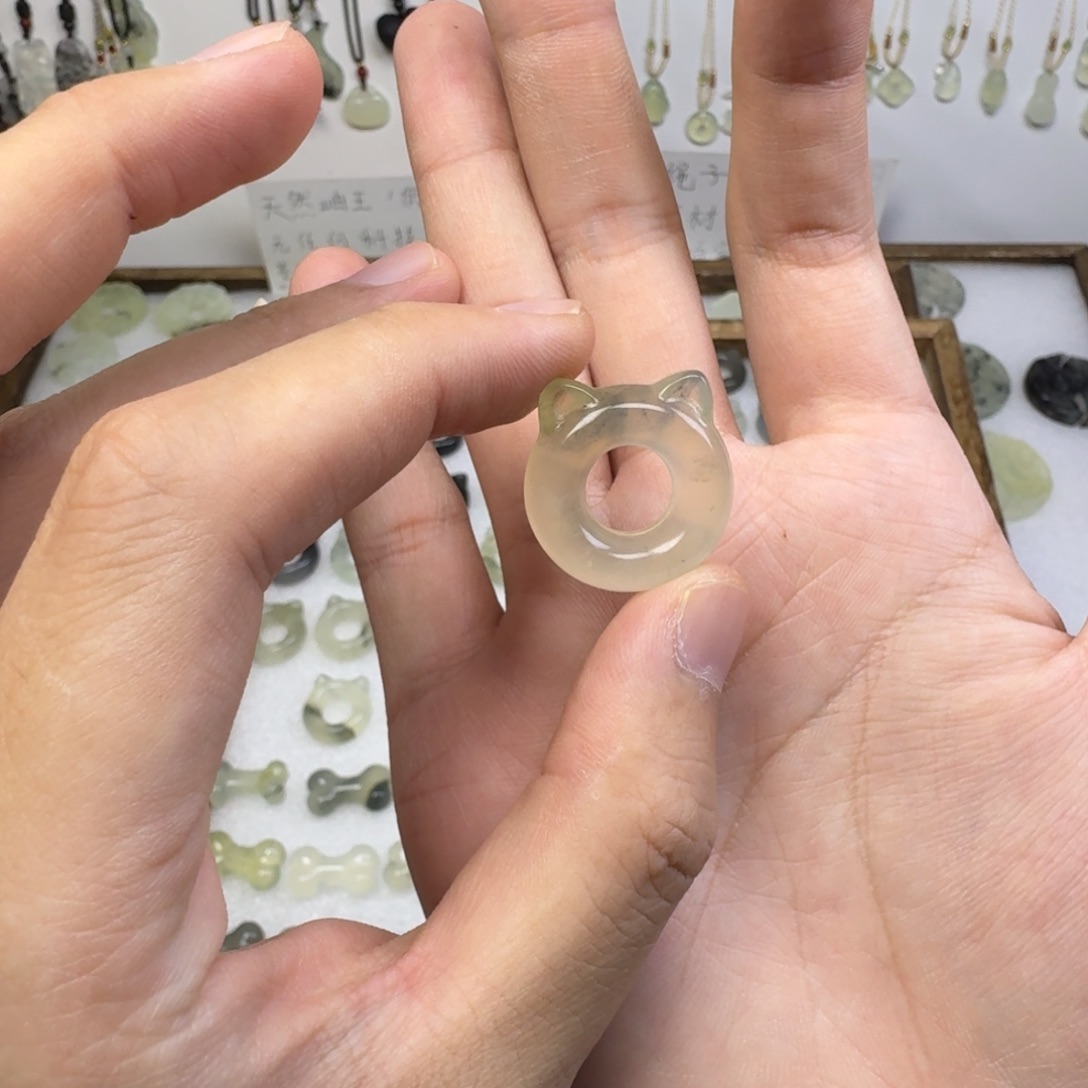 诶***嘿蛇纹石玉未镶嵌直播间选