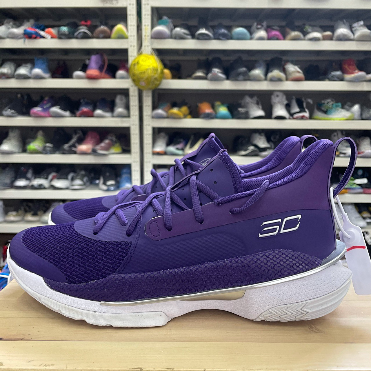 45码/库里7紫色/D454/篮球鞋/有盒/3023838-501