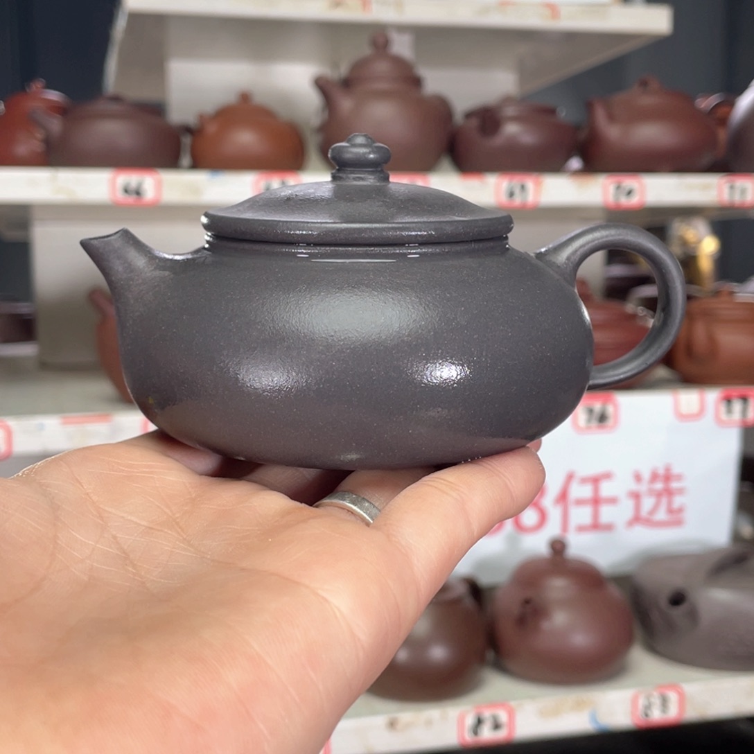 紫砂茶壶天青半手工170毫升