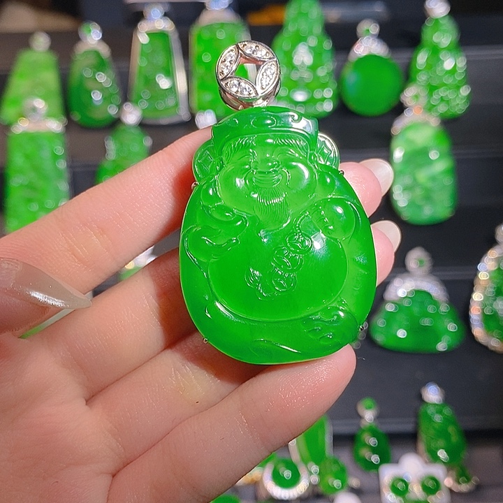 翡翠银S925镶嵌颈饰