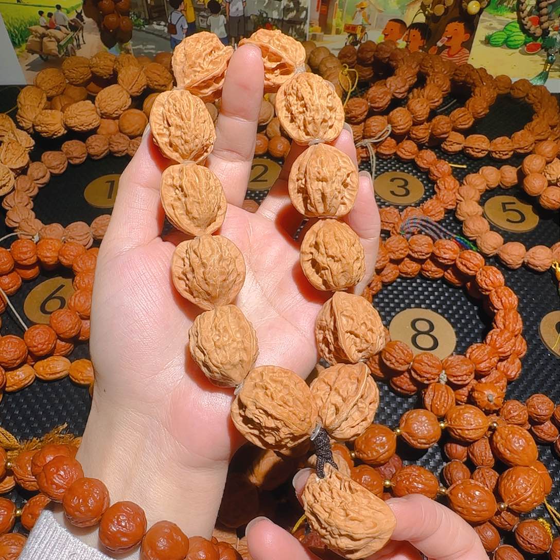 D**王文玩核桃吊坠野麻白茬