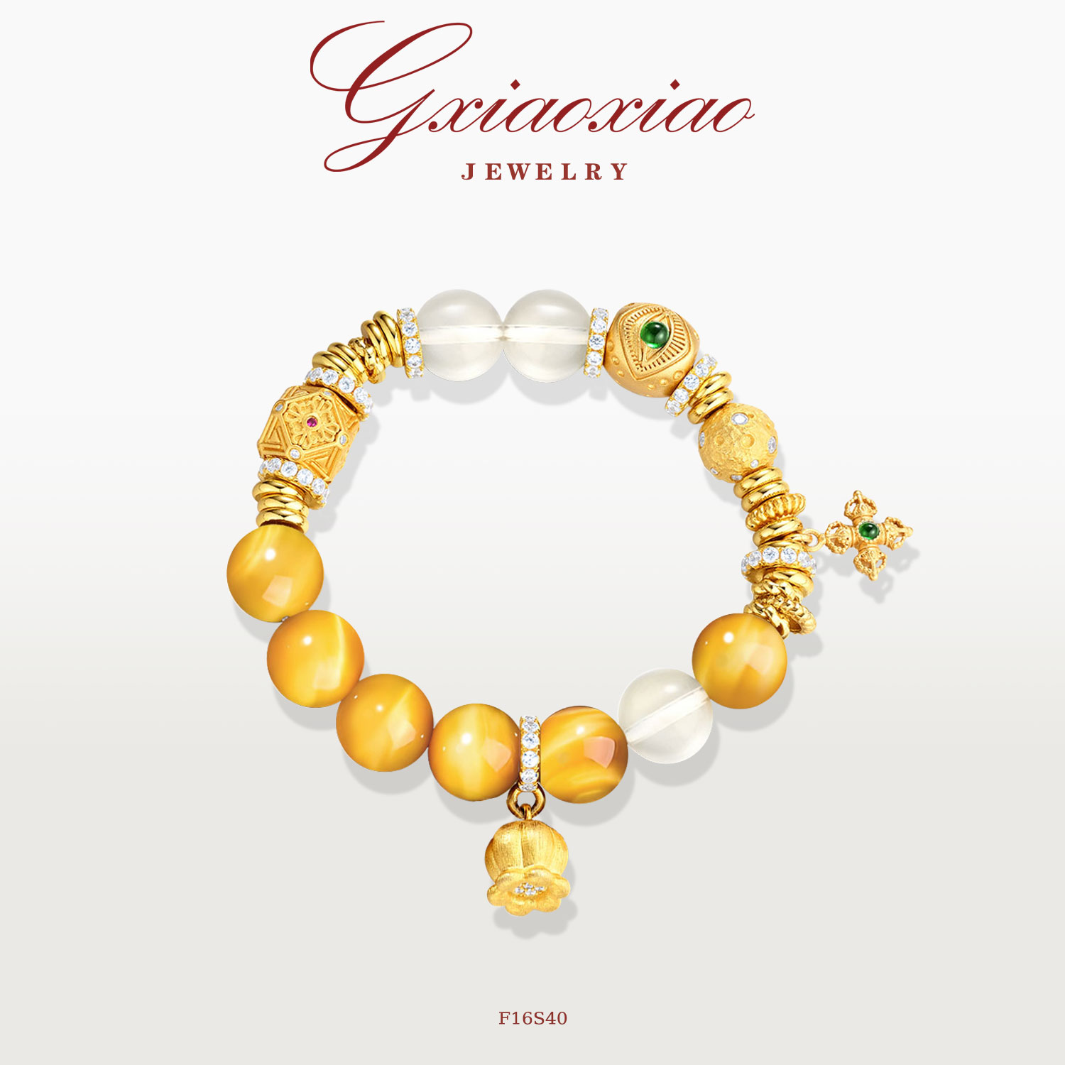 G XIAOXIAO 镀K金【金霸盘缠】国风轻奢气质百搭盘缠手链 F16S40