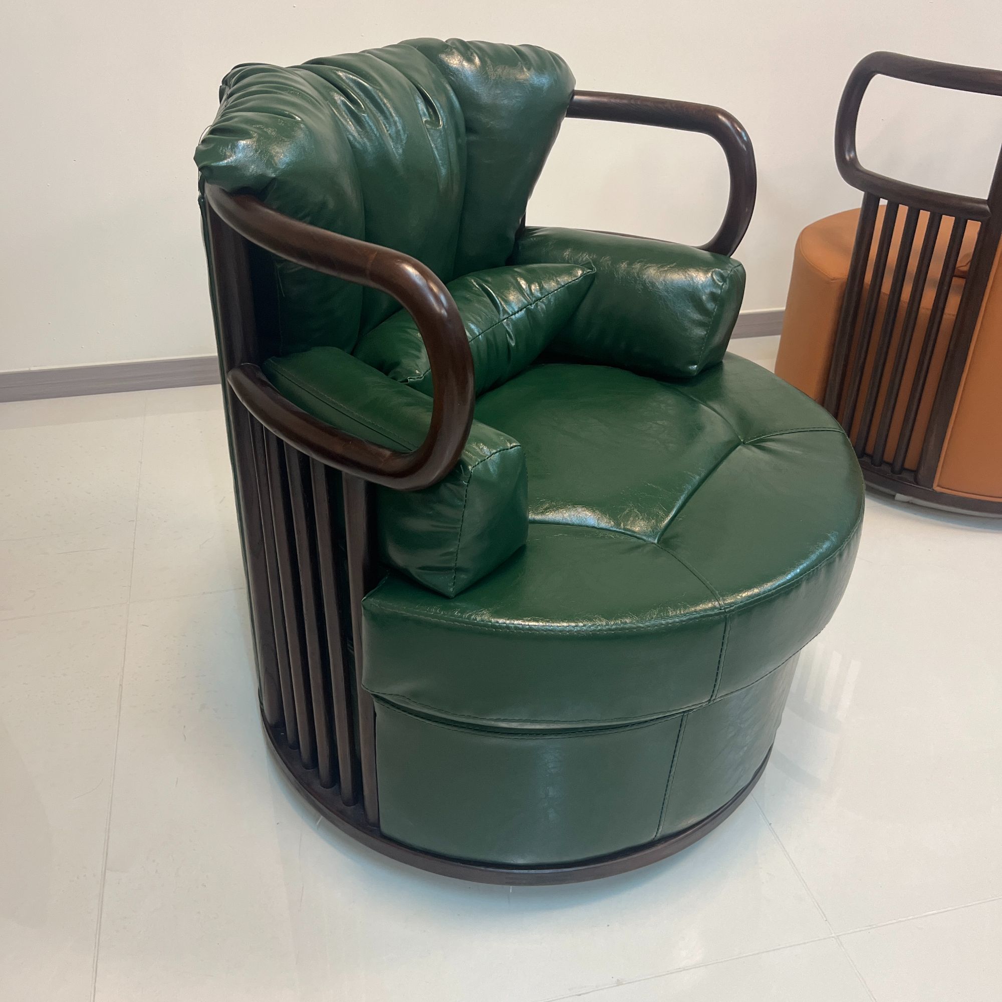 360度实木禅意圈椅休闲沙发椅