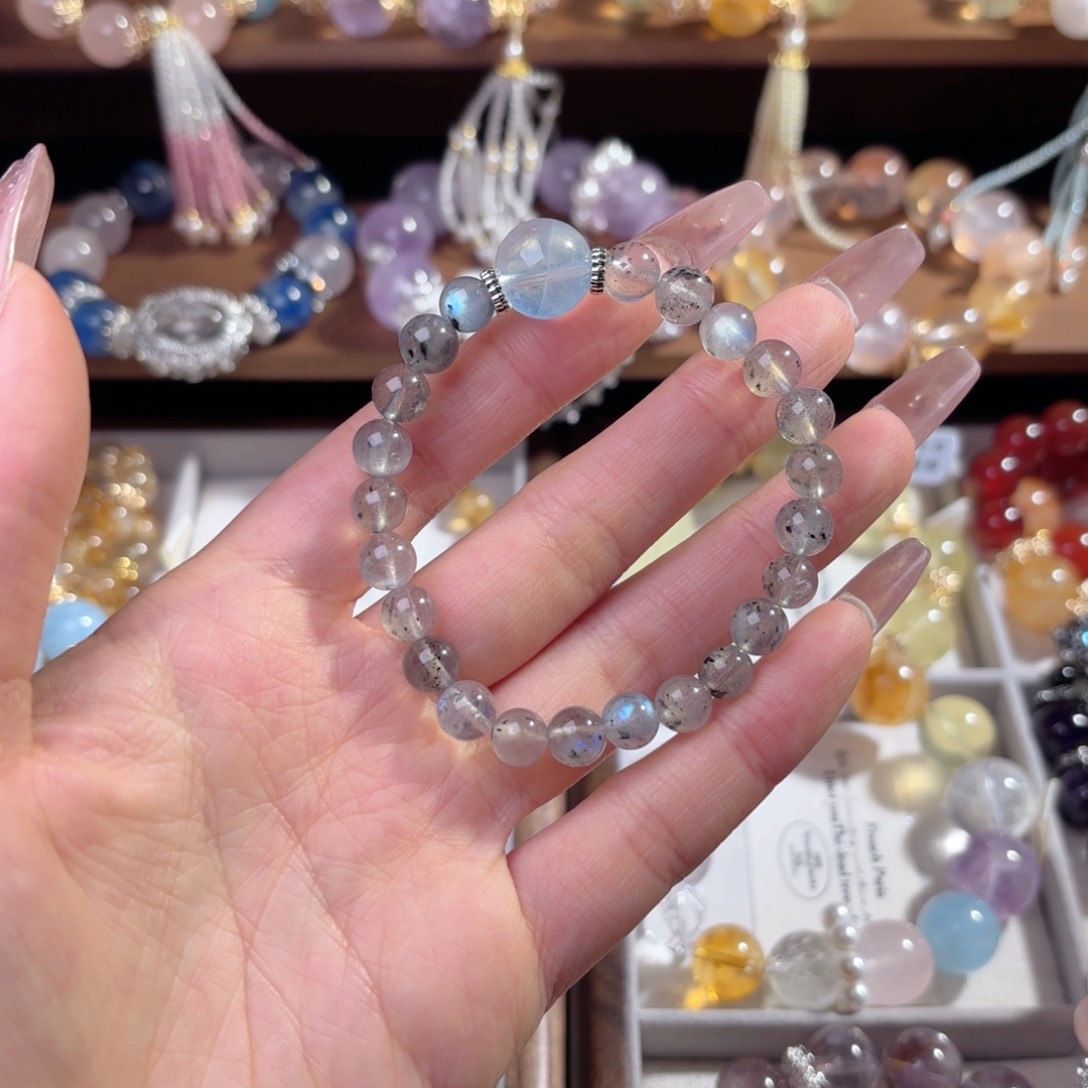 水晶手链合金w**8手串