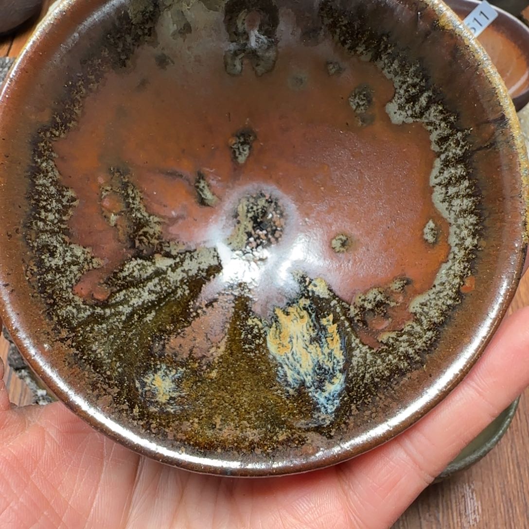 柴烧建盏茶盏茶杯551