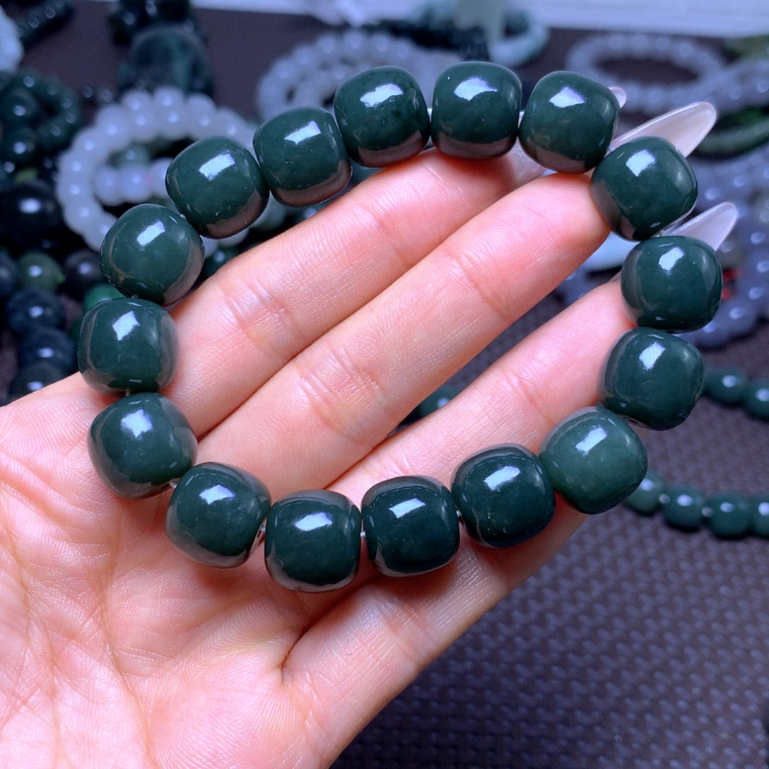 和田玉未镶嵌手串卡14