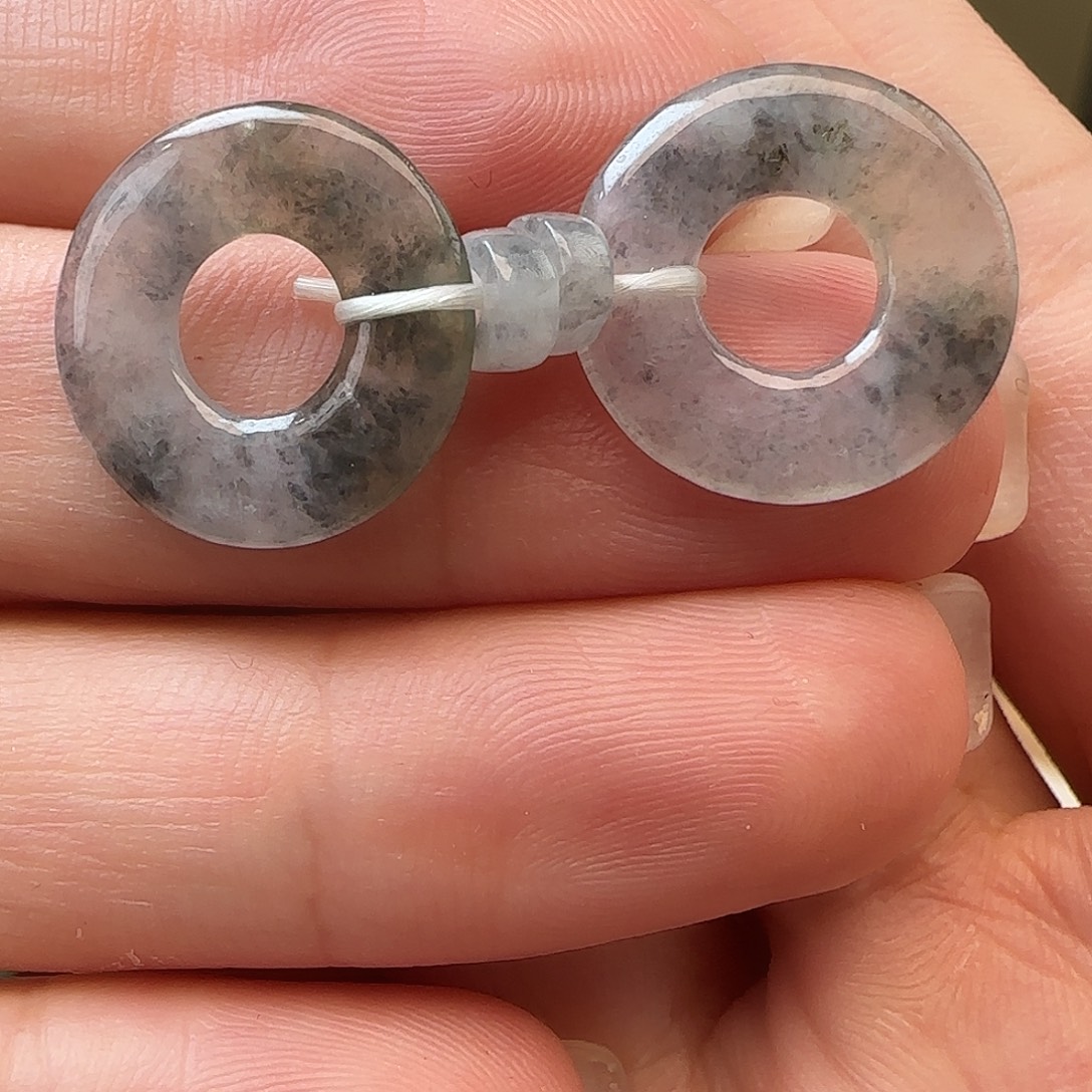 未镶嵌翡翠耳饰裸石