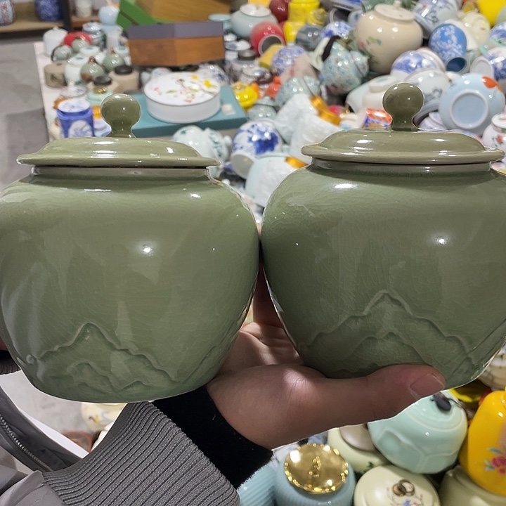 微瑕陶瓷茶叶罐密封罐