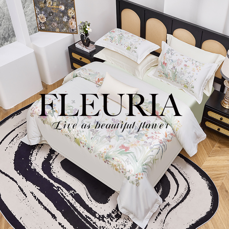 瑞士品牌FLEURIA进口埃及长绒棉高奢全棉四件套&贝蒂