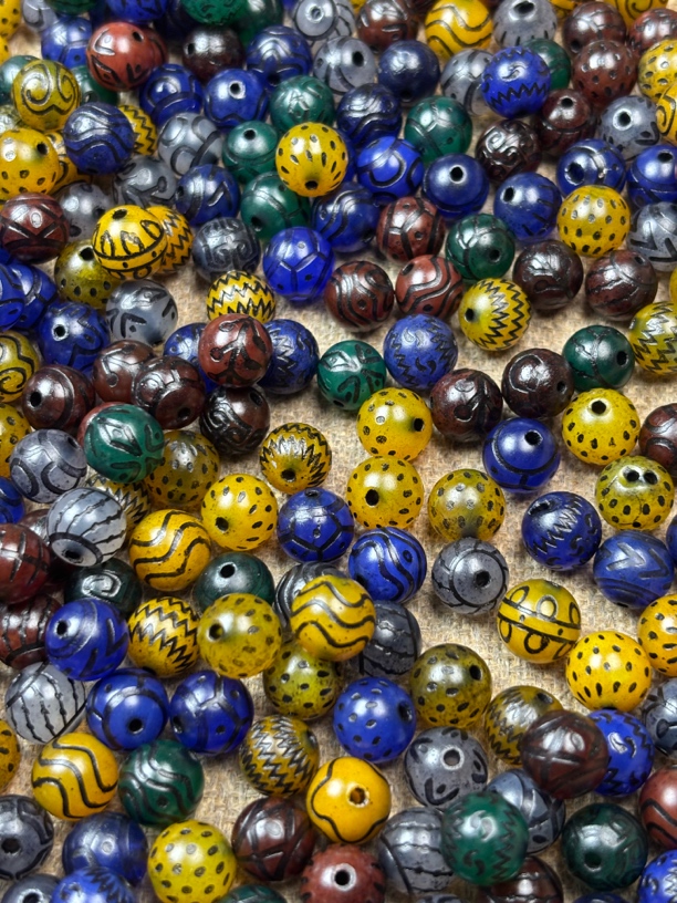 10mm尺寸西亚图腾珠随机发1颗含运费不退不换