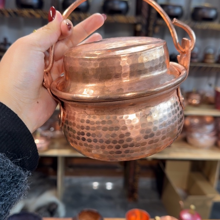 紫铜手工制作摆件吊锅14口径
