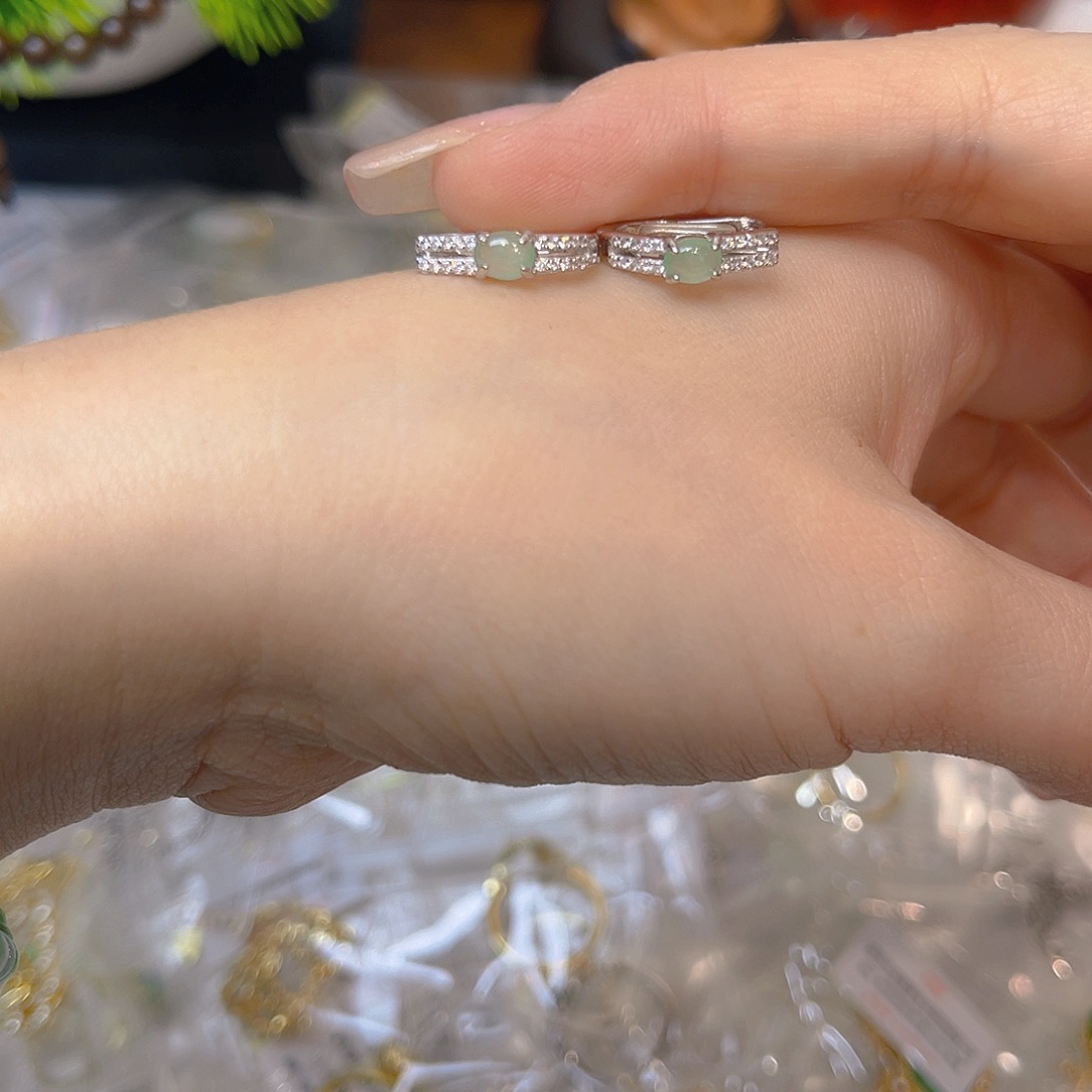 翡翠银S925镶嵌戒指