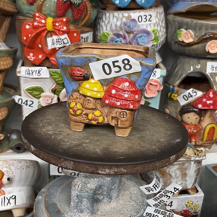 紫砂花盆粗陶材质多肉花盆